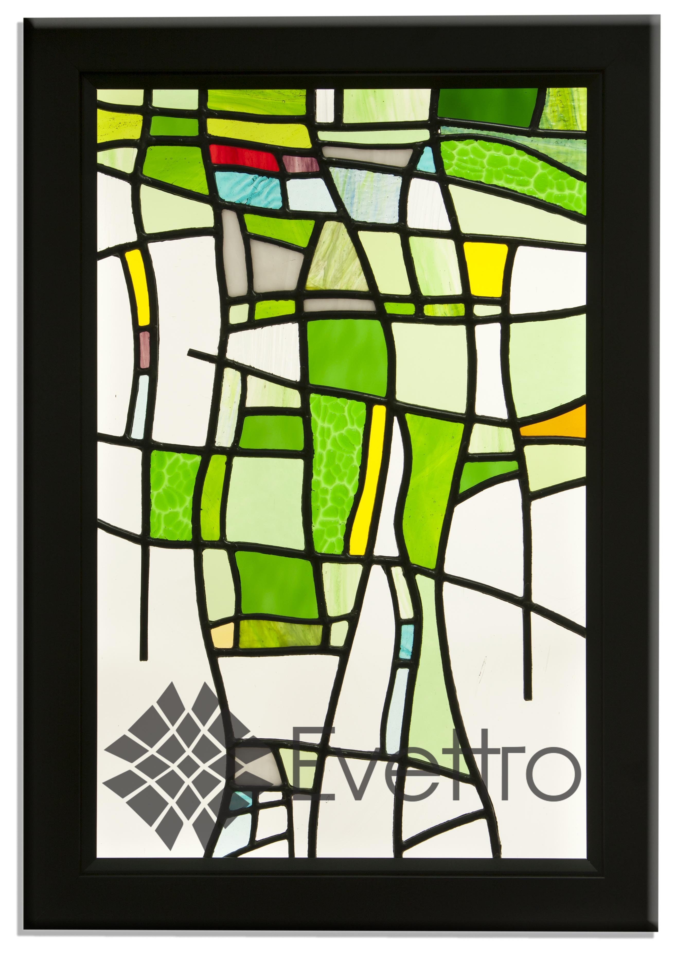 Abstract Stained Glass Window Panel