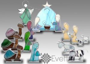 Stained glass nativity