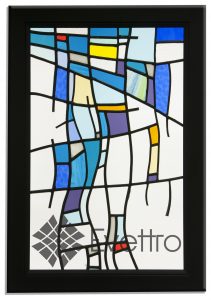 Abstract Stained Glass Window Panel