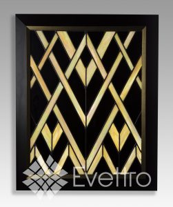 Art Deco Stained Glass Panel Window