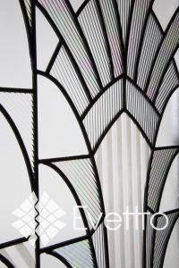 Art Deco Stained Glass Window Panel
