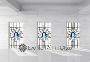 Contemporary Stained Glass Windows with Geodes